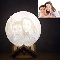 Los mejores  - Lámpara de luna Lámpara de globo con imagen Luz de luna personalizada Luz de noche LED impresa en 3D para bebé Amante de…